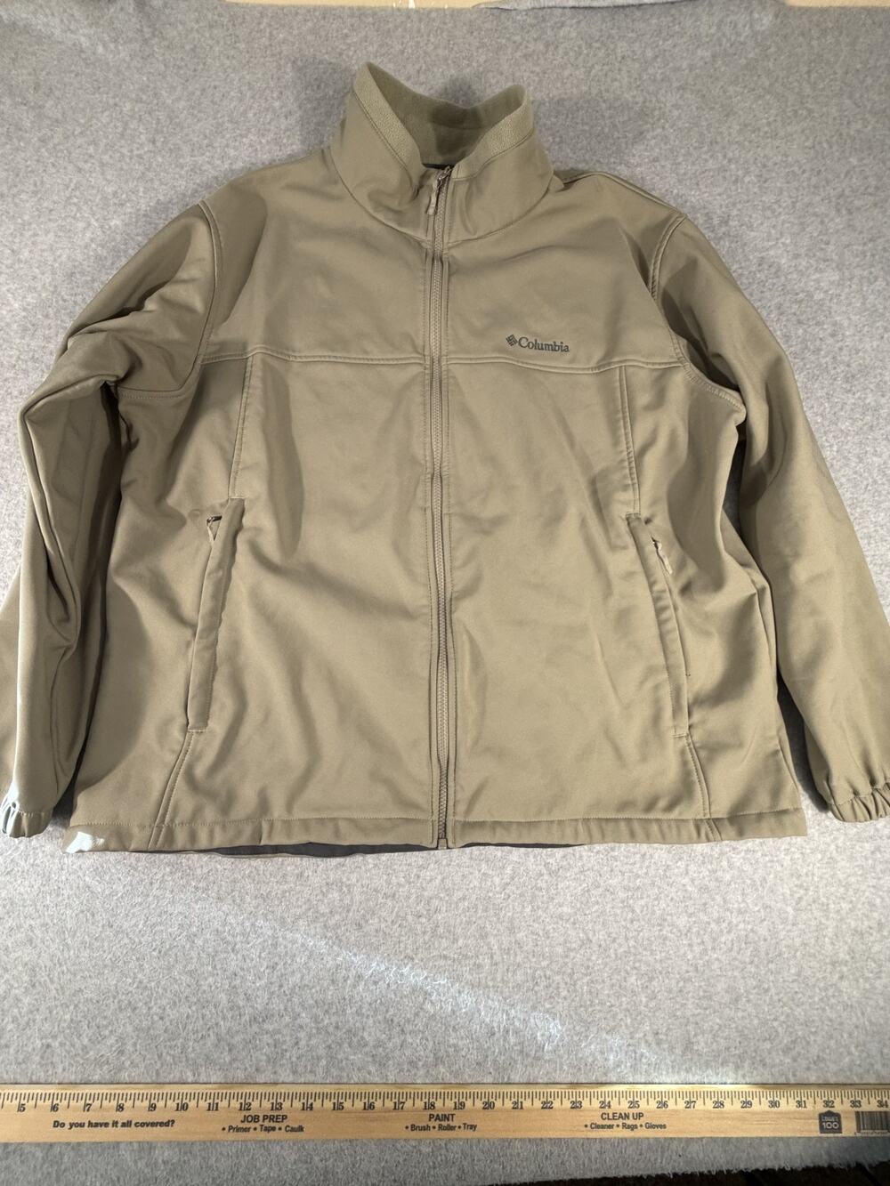 Columbia Men's Fleece Lined Jacket, Size 2X, Beige/Green